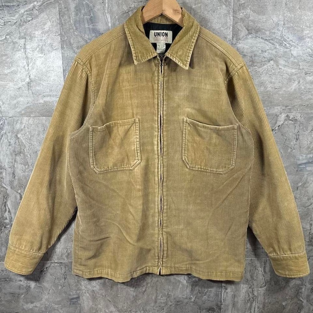 Union color corduroy jacket Mens Size Large 100% cotton distressed #corduroy